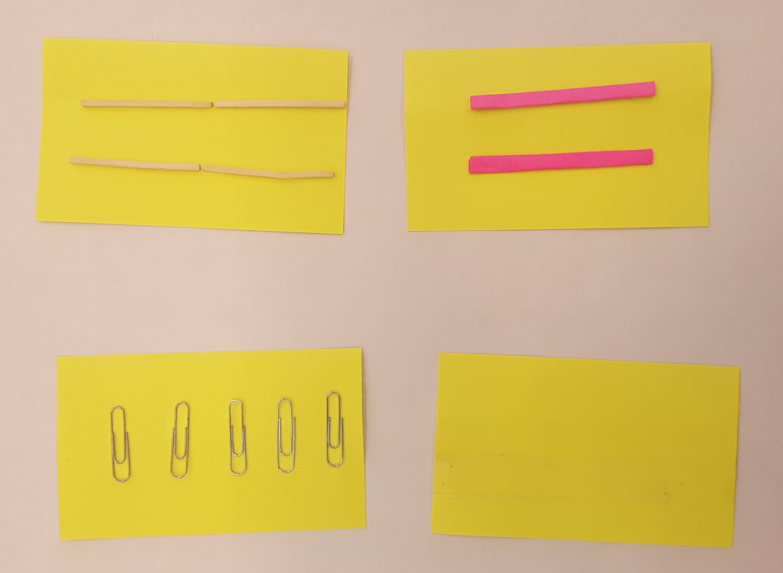 Paper prototypes of the track and floor paths